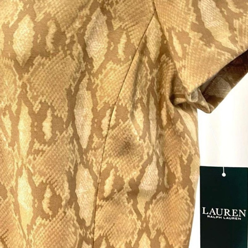 Ralph Lauren snakeskin print sheath dress NWT size L - Picture 4 of 5